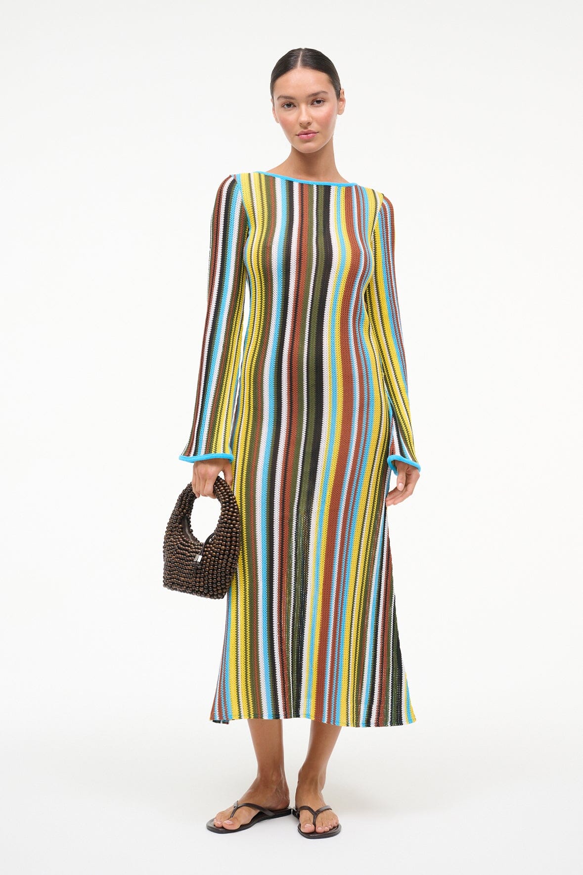 STAUD Sale Lorena Dress Skate Stripe
