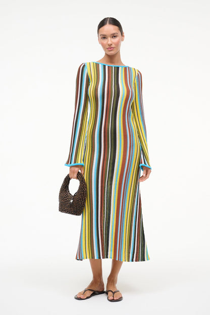 STAUD Sale Lorena Dress Skate Stripe