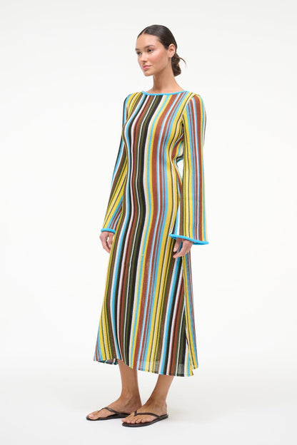 STAUD Sale Lorena Dress Skate Stripe