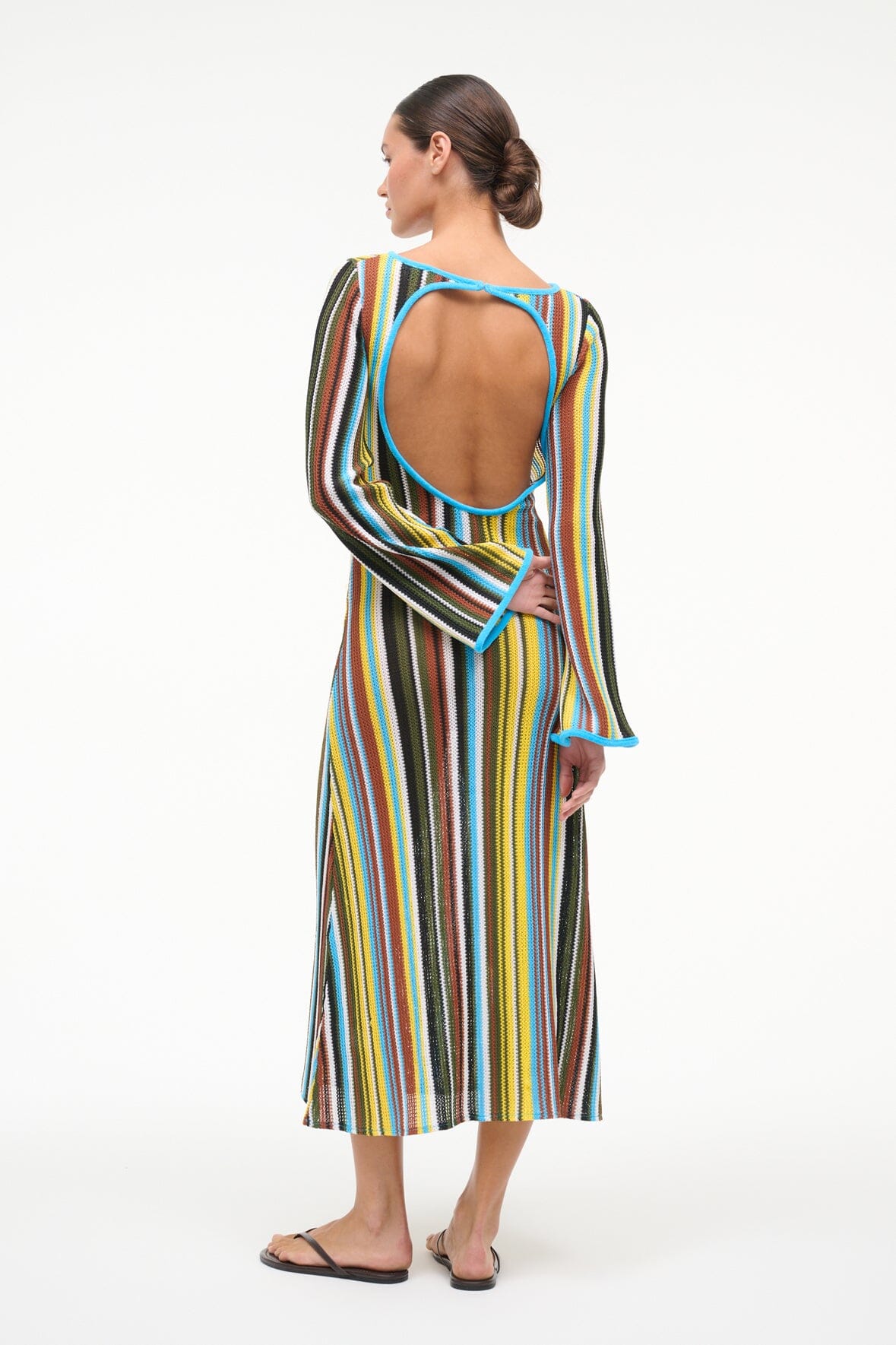 STAUD Sale Lorena Dress Skate Stripe