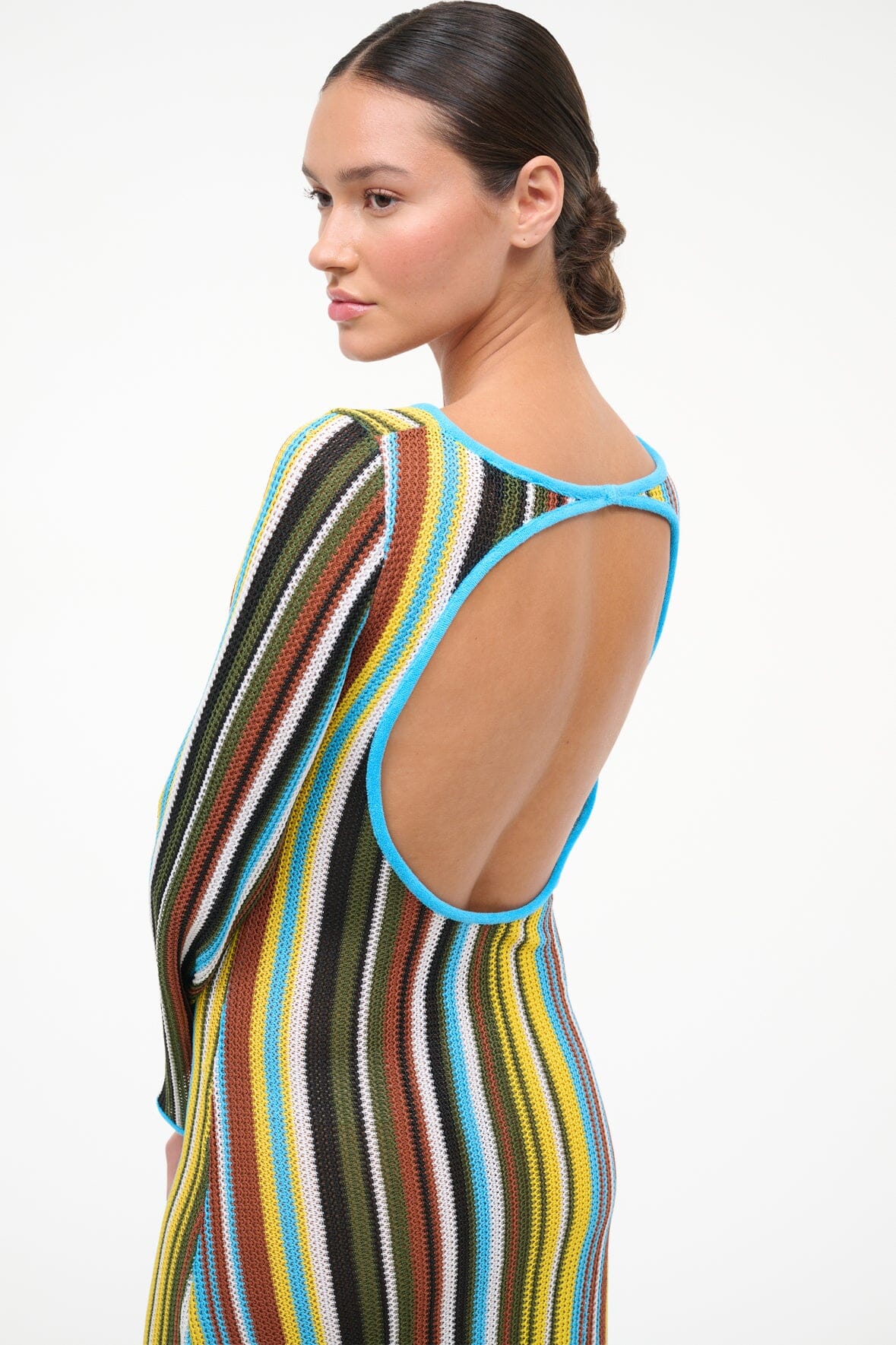 STAUD Sale Lorena Dress Skate Stripe