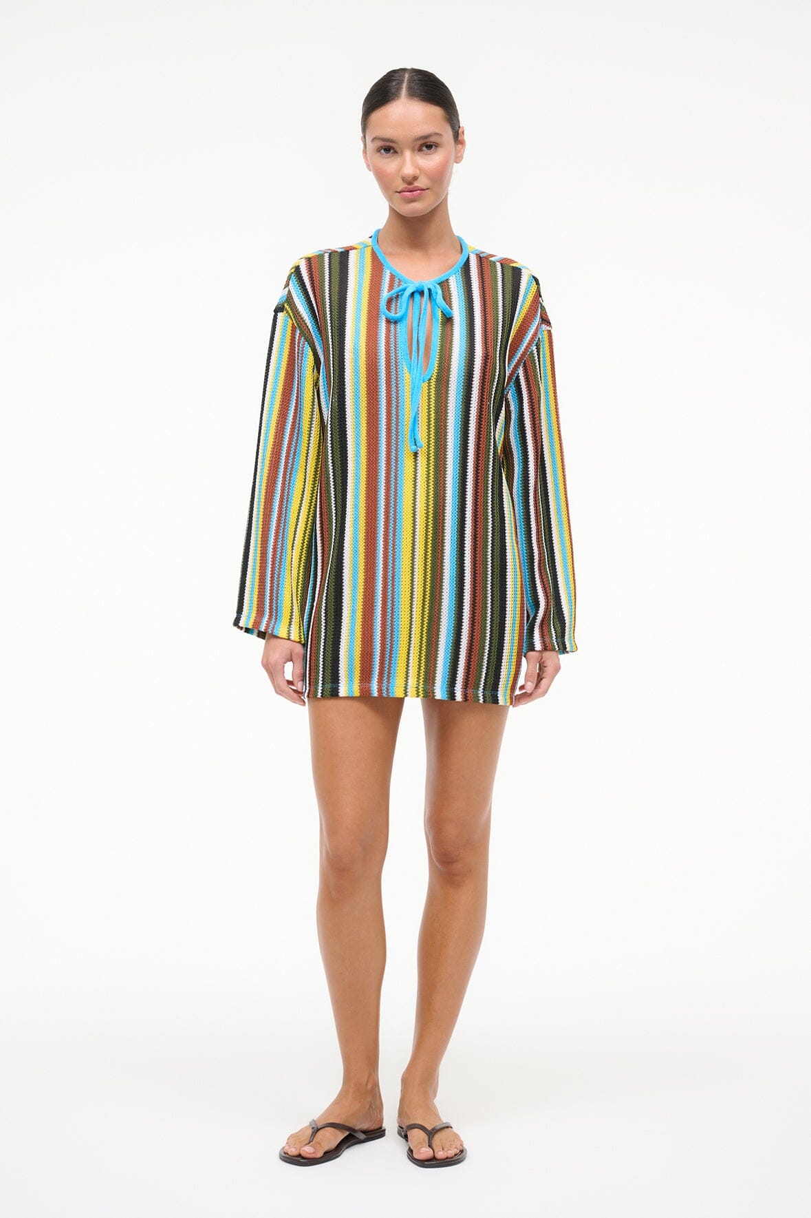 STAUD Sale Catalina Dress Skate Stripe
