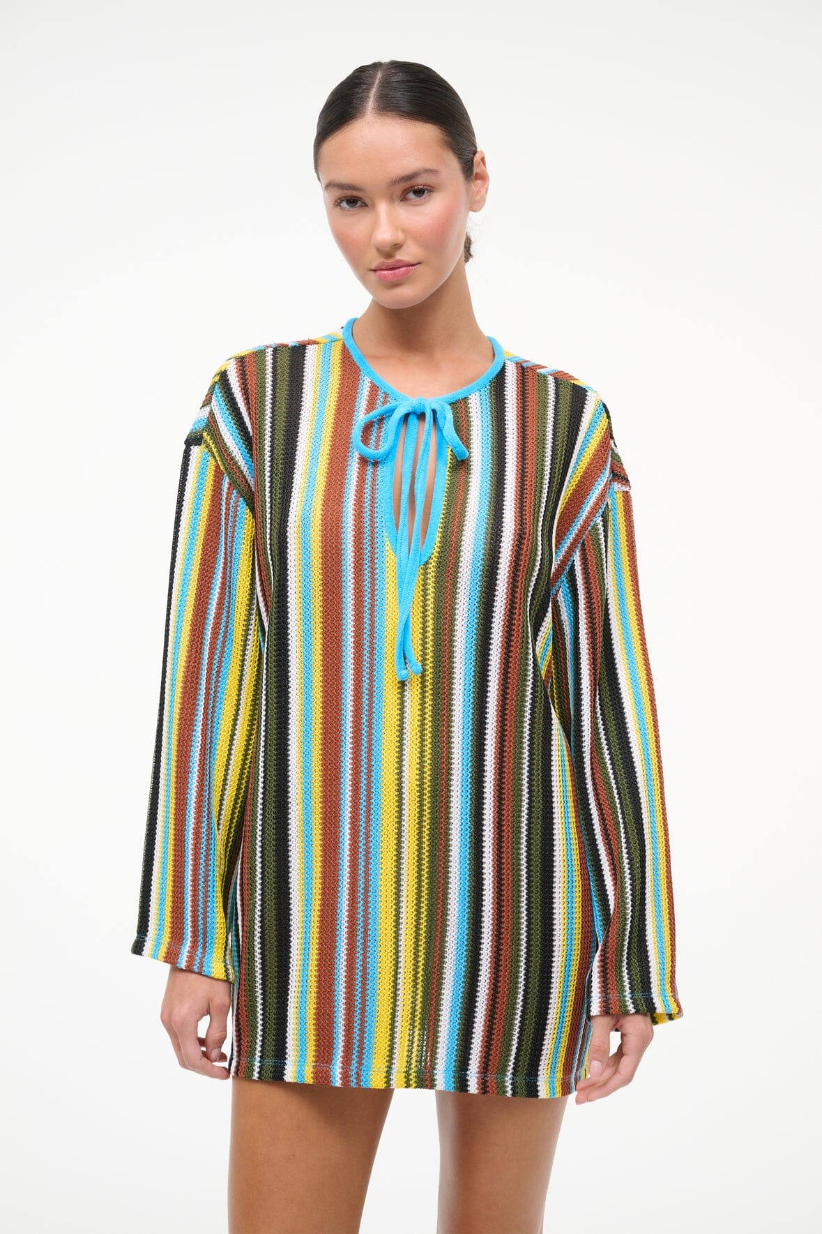 STAUD Sale Catalina Dress Skate Stripe