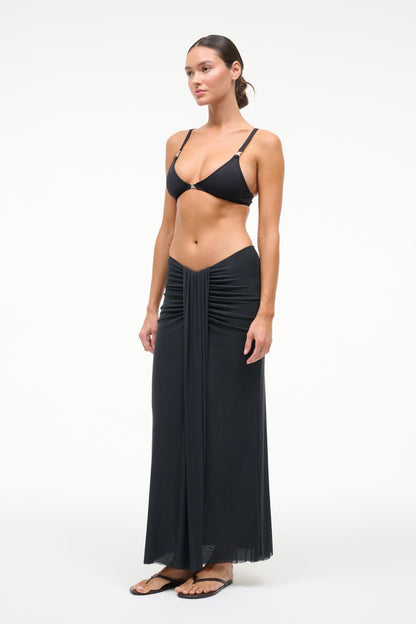 STAUD Sale Soraya Mesh Skirt Black