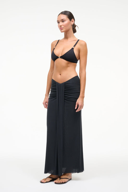 STAUD Sale Soraya Mesh Skirt Black