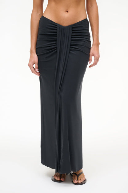 STAUD Sale Soraya Mesh Skirt Black