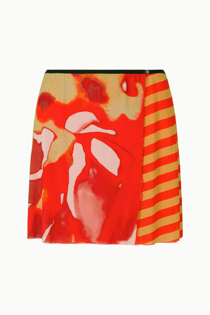 STAUD Sale Sands Mesh Skirt Red Zone