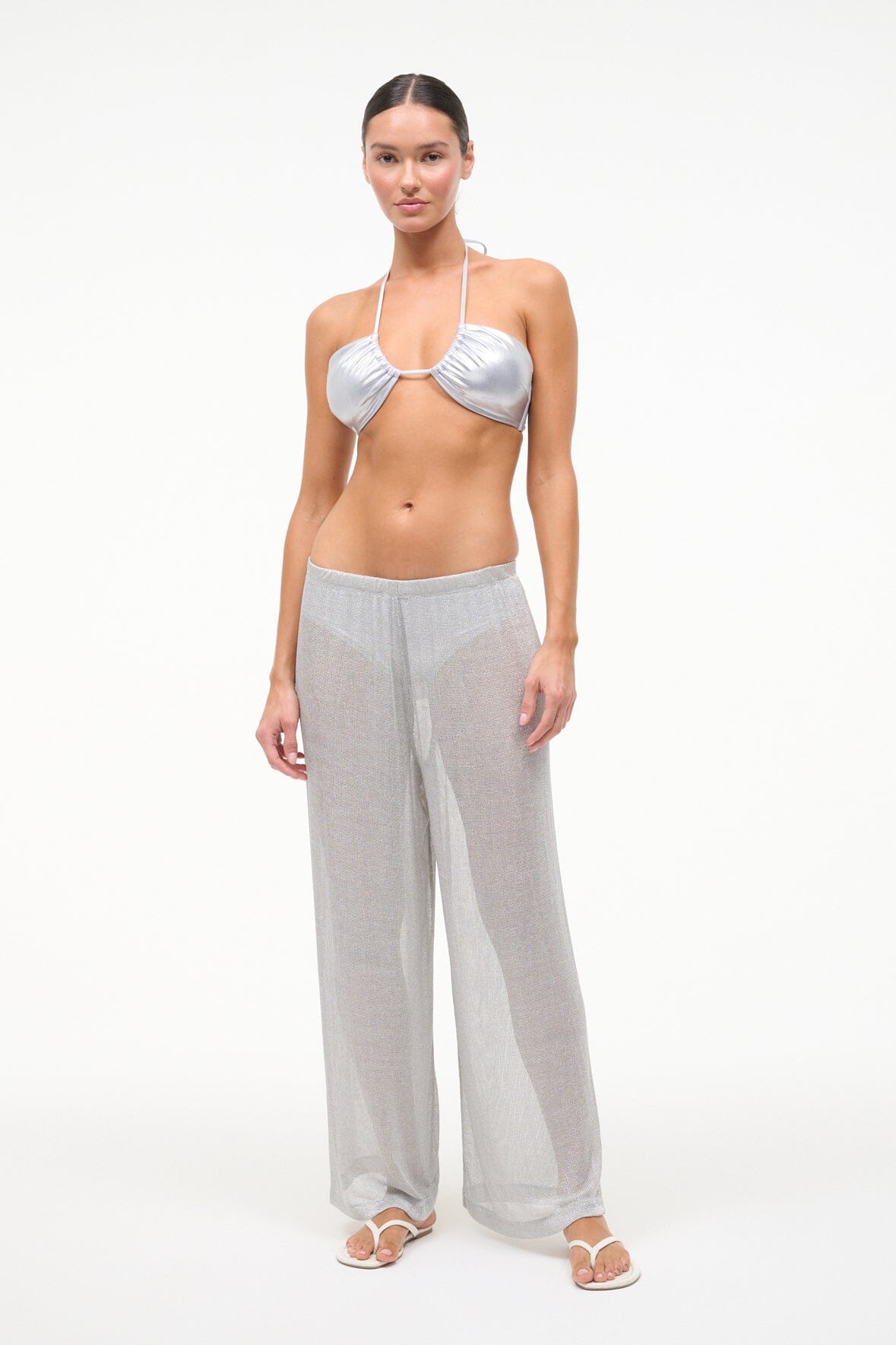 STAUD Sale Paradise Bikini Top Silver
