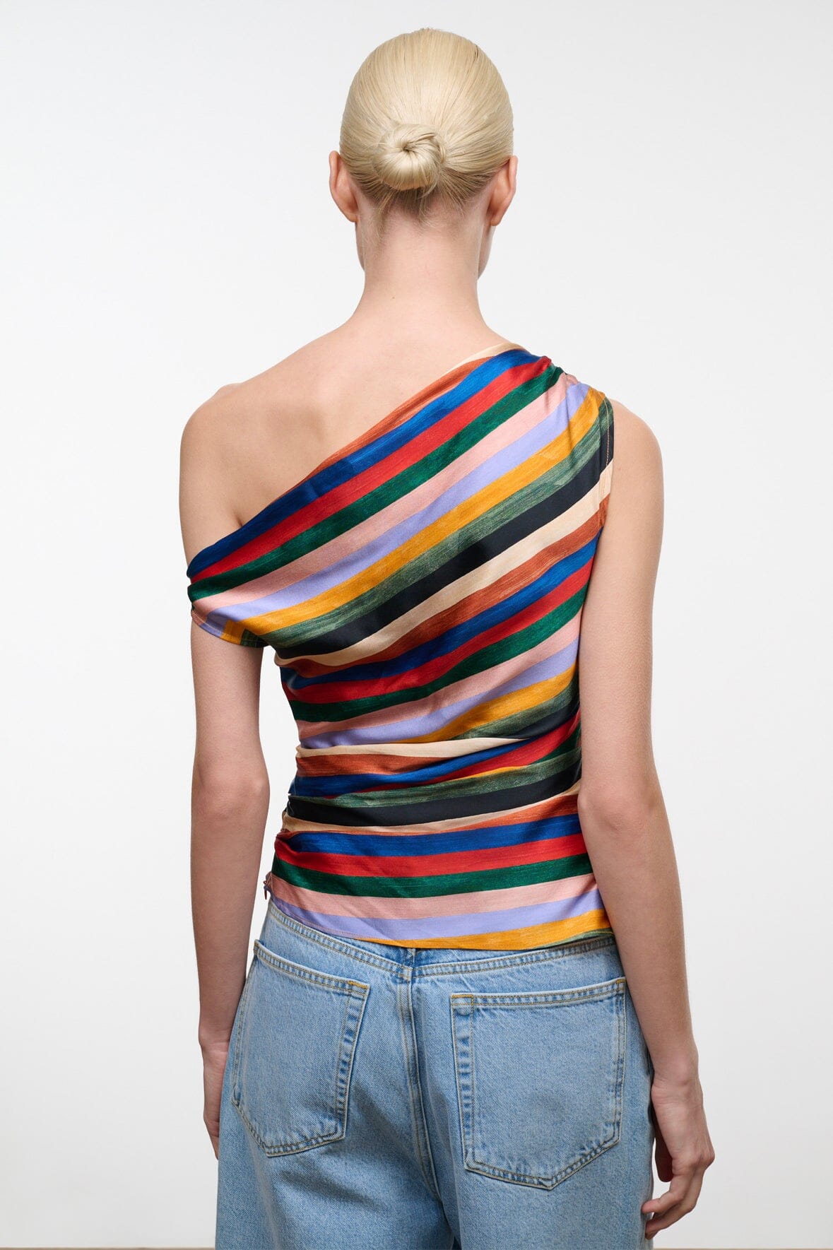 STAUD New In|Clothing Phare Silk Top Artist Stripe