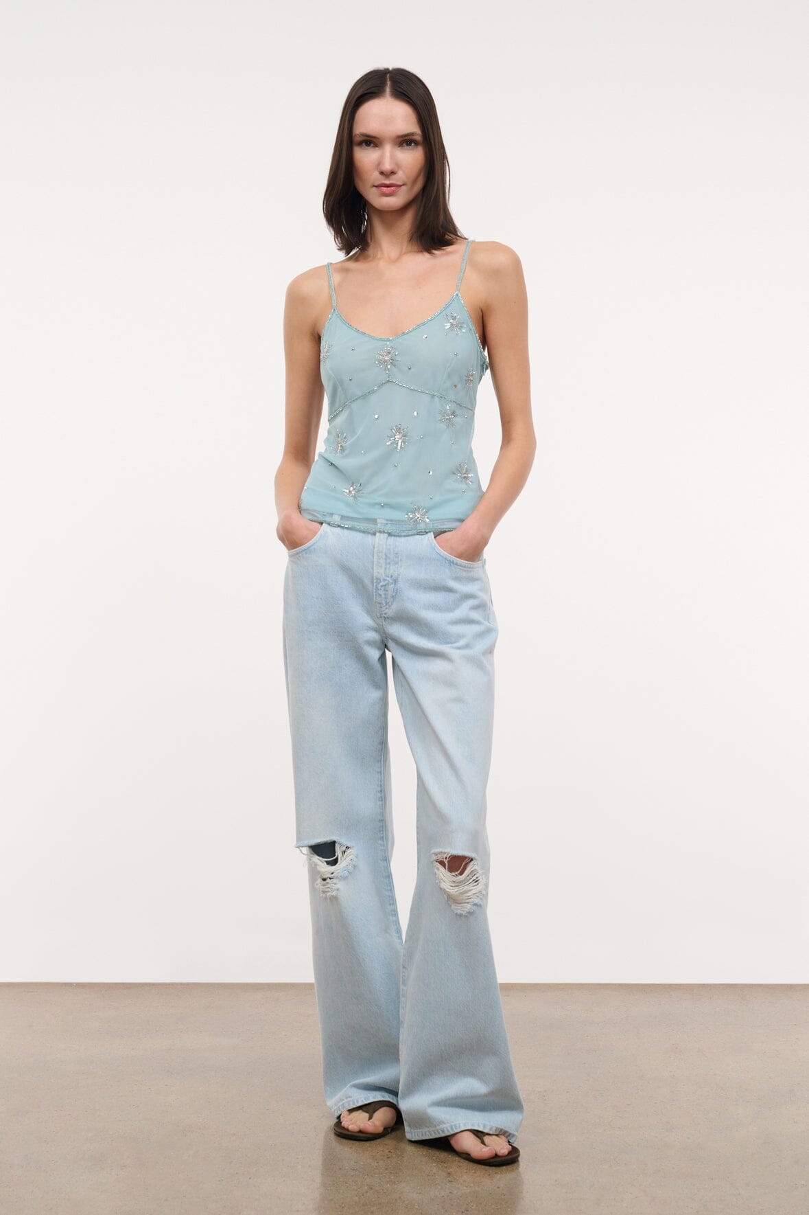 STAUD Clothing Azzurra Top Lakeside
