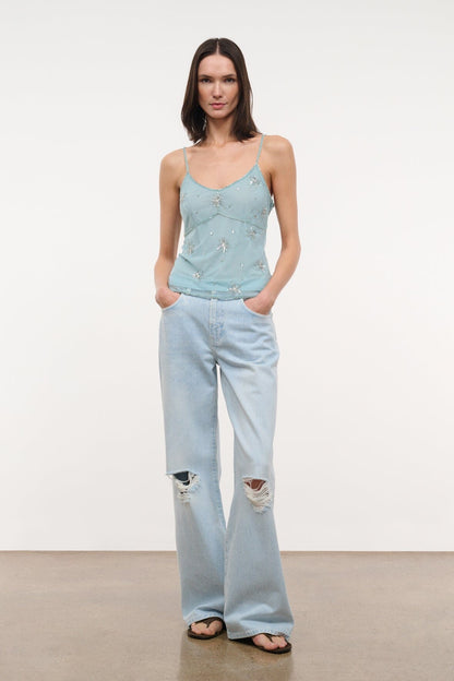 STAUD Clothing Azzurra Top Lakeside