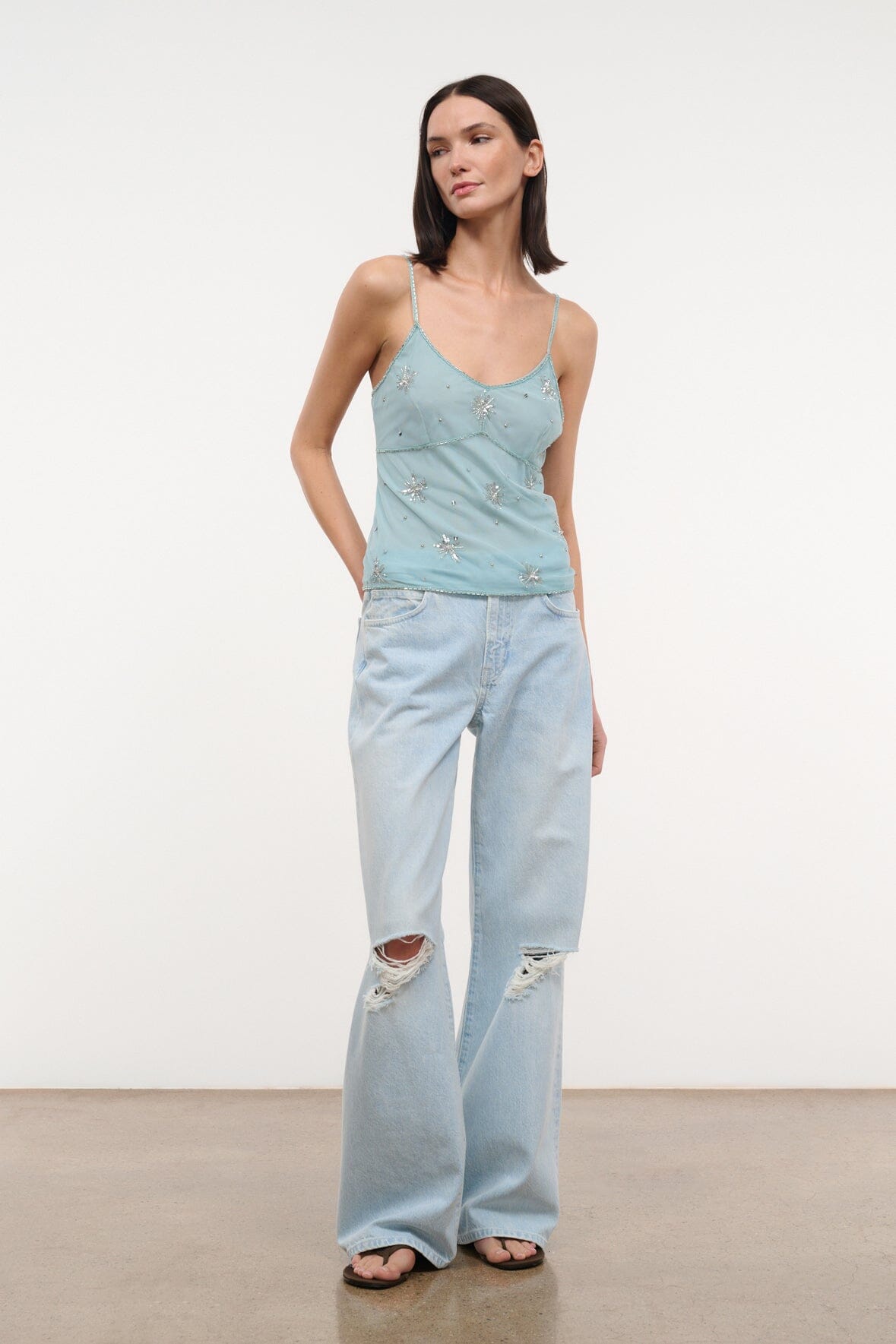 STAUD Clothing Azzurra Top Lakeside