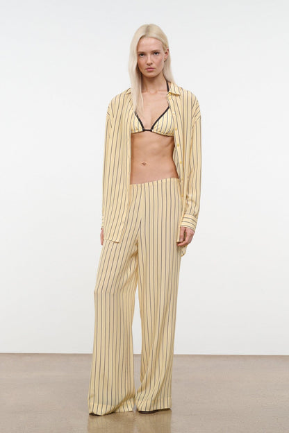 STAUD Clothing Nolan Silk Shirt Monday Stripe