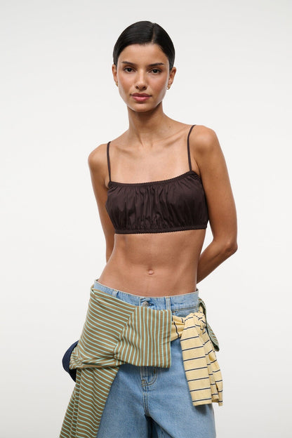 STAUD Clothing Fiore Top Earth