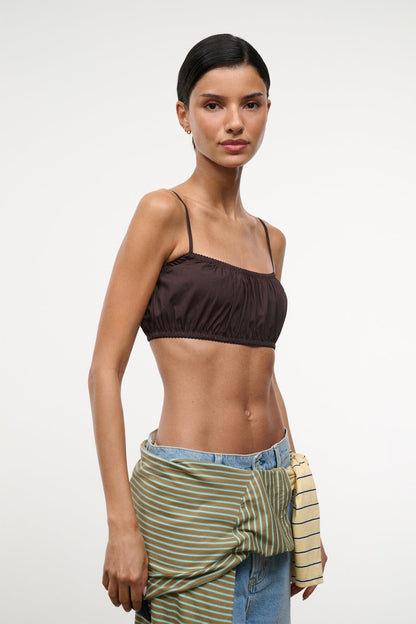 STAUD Clothing Fiore Top Earth