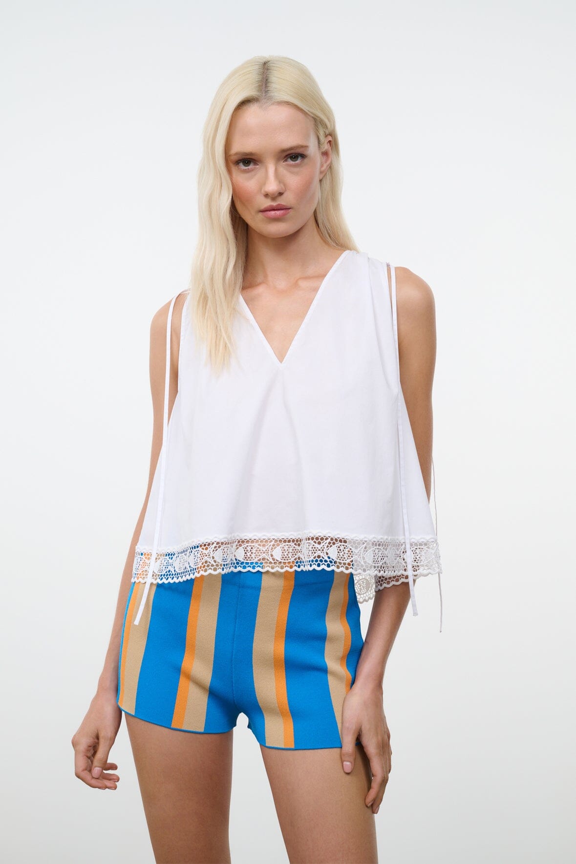 STAUD Clothing|New In Elena Top White