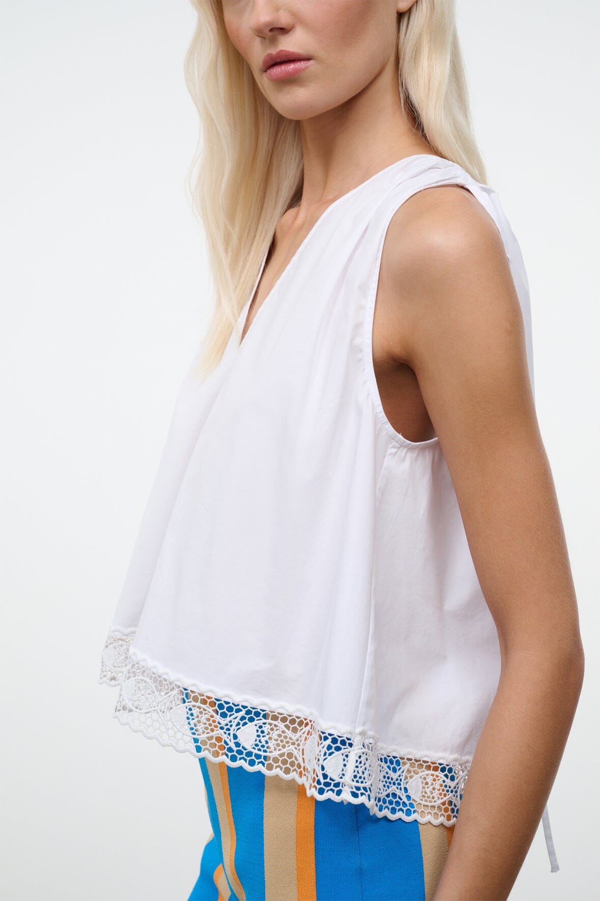 STAUD Clothing|New In Elena Top White