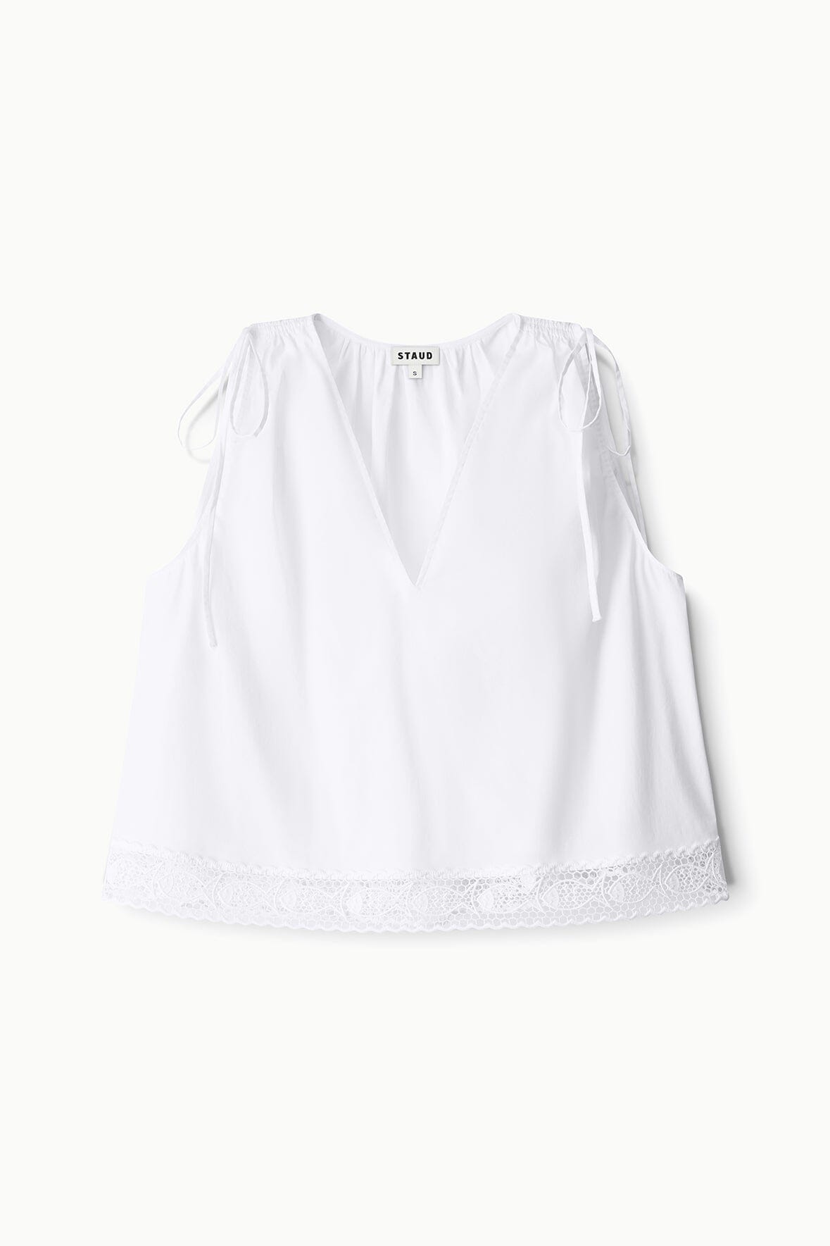 STAUD Clothing|New In Elena Top White