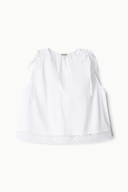STAUD Clothing|New In Elena Top White