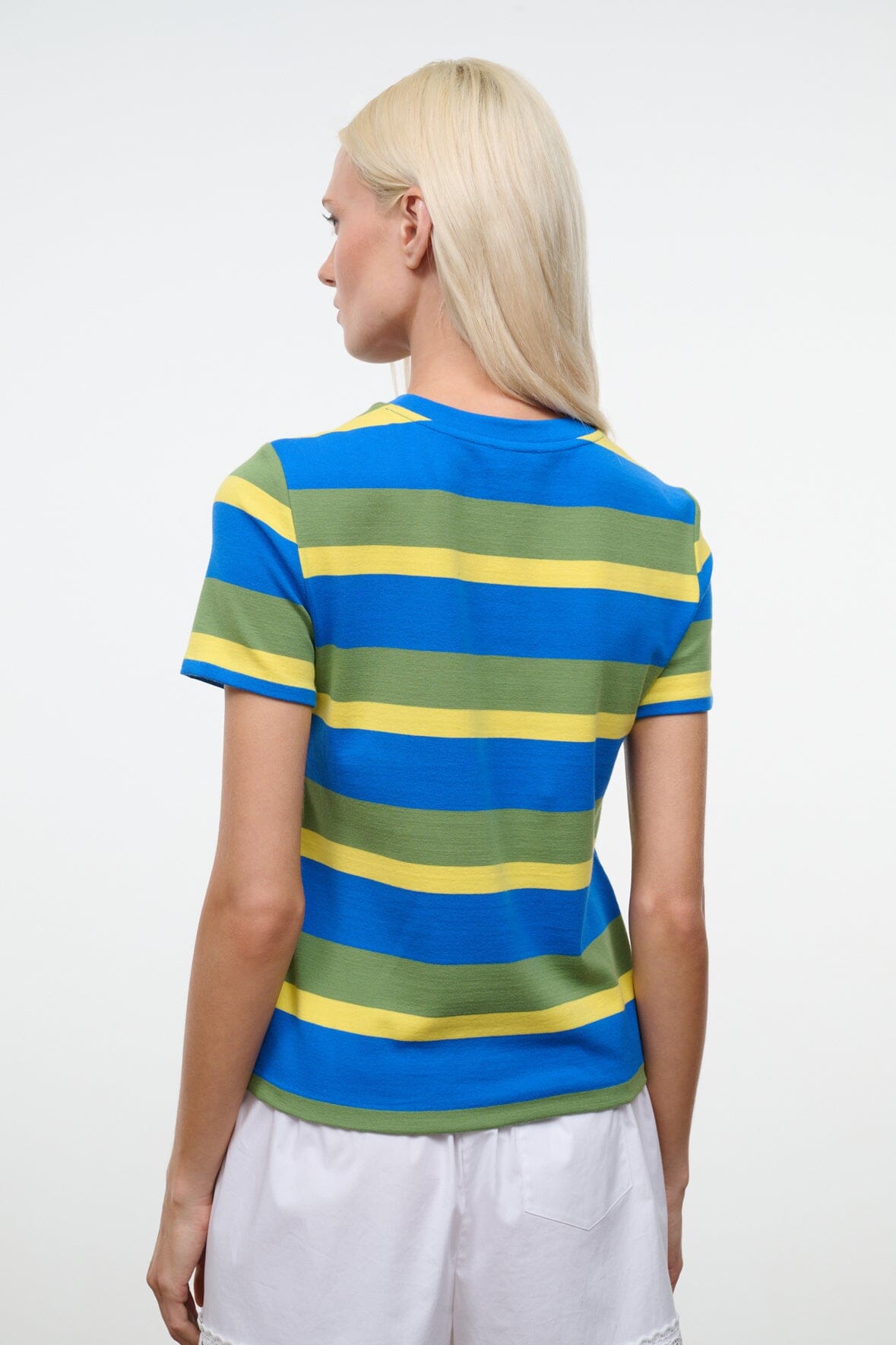 STAUD Clothing|New In Weekend Crew Tee Costa Stripe