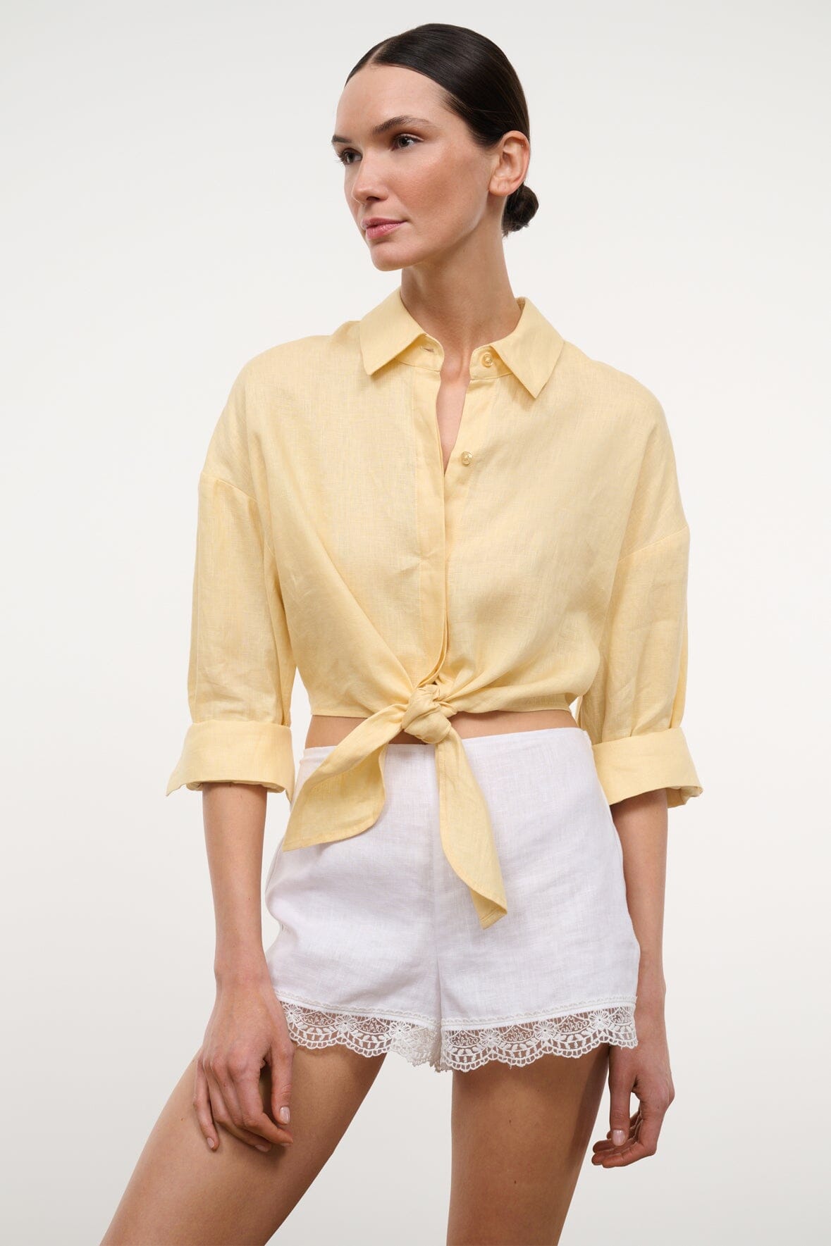 STAUD Clothing|New In Lisa Linen Top Butter