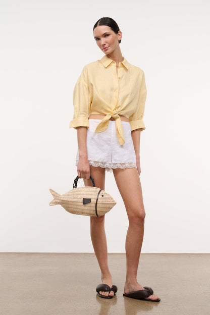 STAUD Clothing|New In Lisa Linen Top Butter