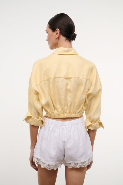 STAUD Clothing|New In Lisa Linen Top Butter