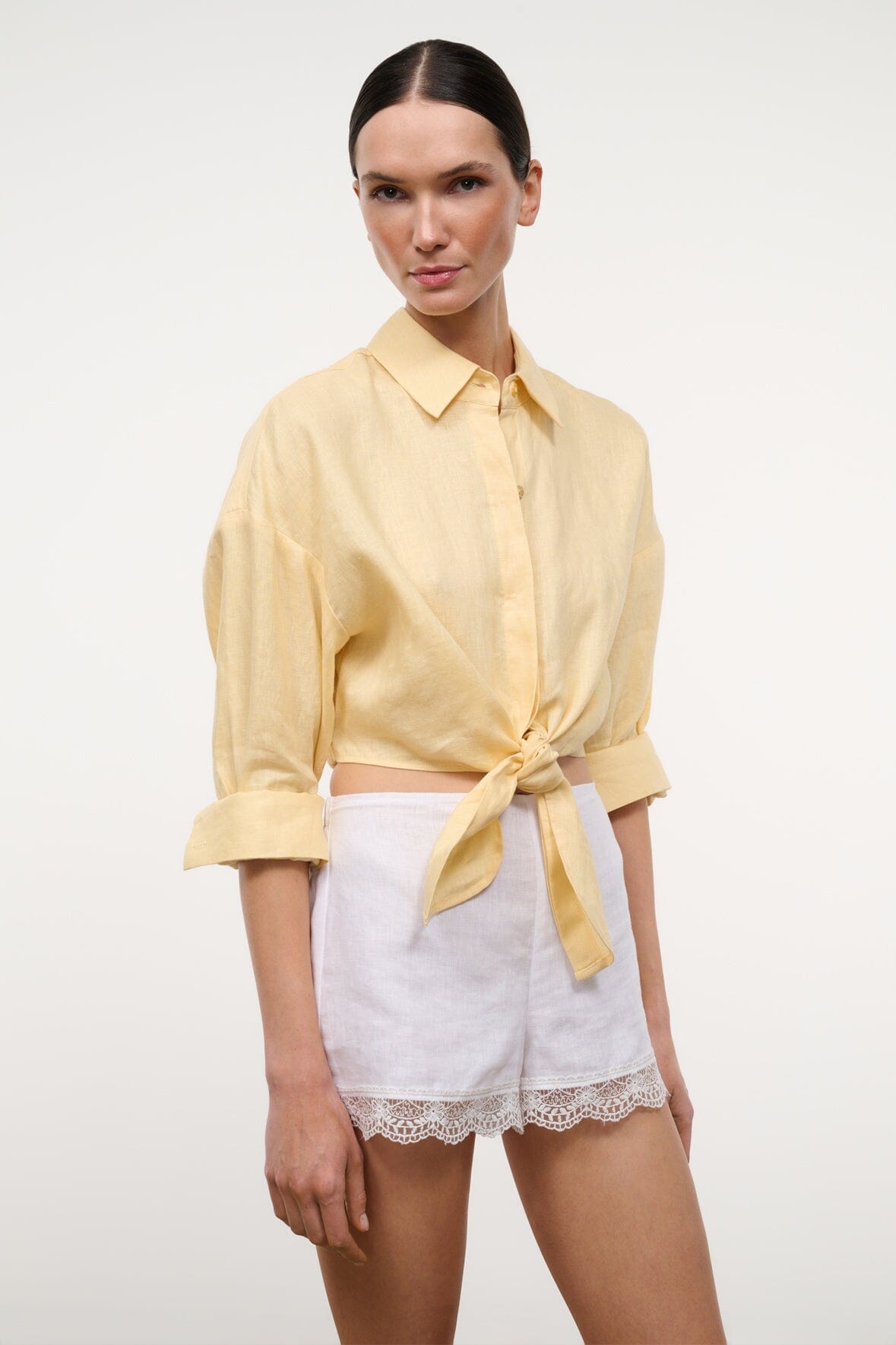 STAUD Clothing|New In Lisa Linen Top Butter