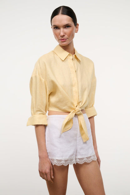 STAUD Clothing|New In Lisa Linen Top Butter