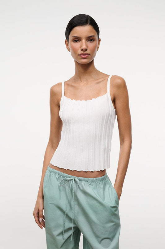 STAUD Clothing Skye Tank Ivory