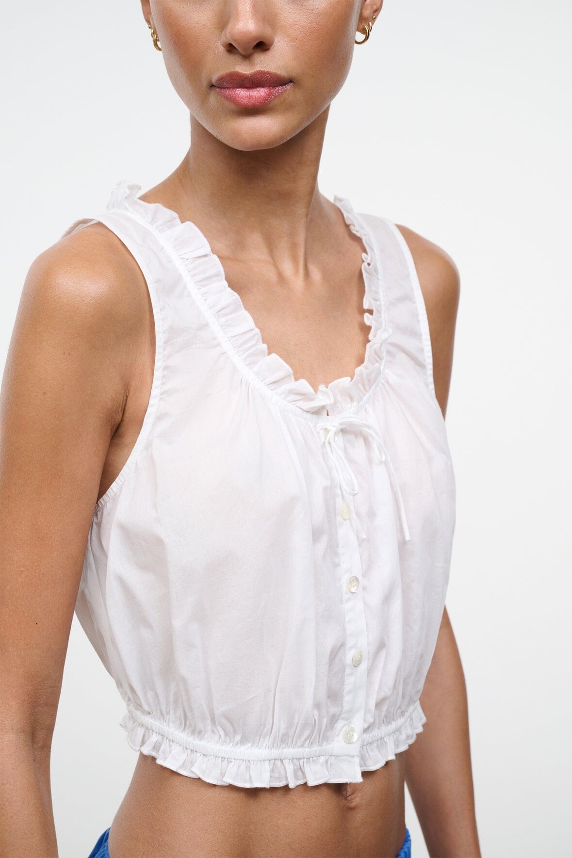 STAUD Clothing Sicilia Top Ivory