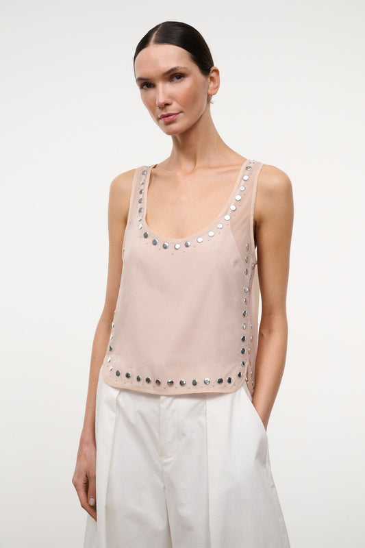 STAUD Clothing|New In Cara Top Flax Studs