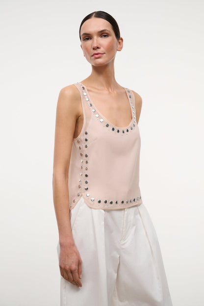 STAUD Clothing|New In Cara Top Flax Studs