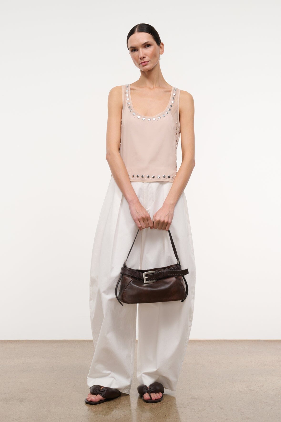 STAUD Clothing|New In Cara Top Flax Studs