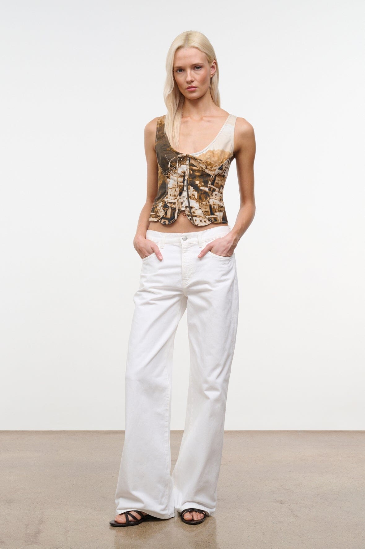 STAUD Clothing Vittoria Top Cliffside