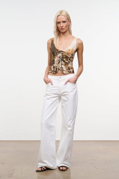 STAUD Clothing Vittoria Top Cliffside