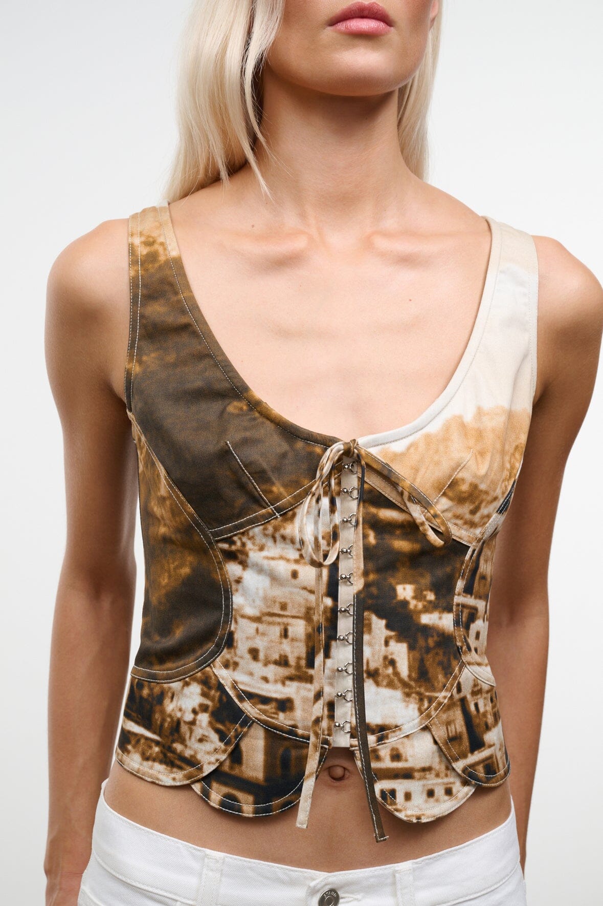 STAUD Clothing Vittoria Top Cliffside