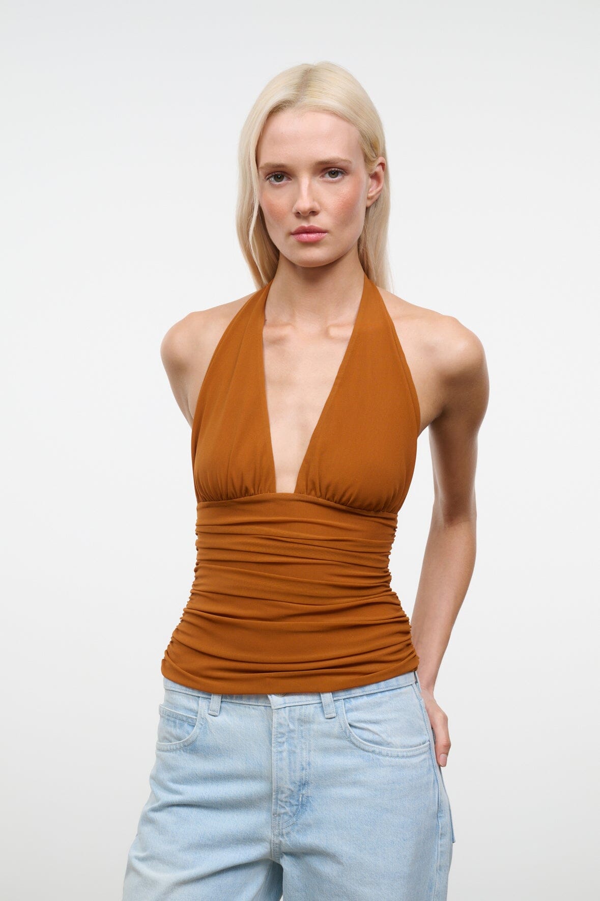 STAUD Clothing Alessandra Top Cocoa Butter