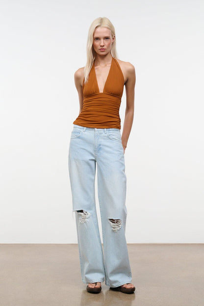 STAUD Clothing Alessandra Top Cocoa Butter