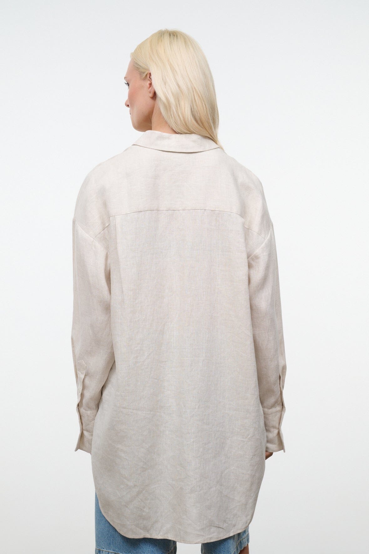 STAUD Clothing Sandbar Linen Top Natural