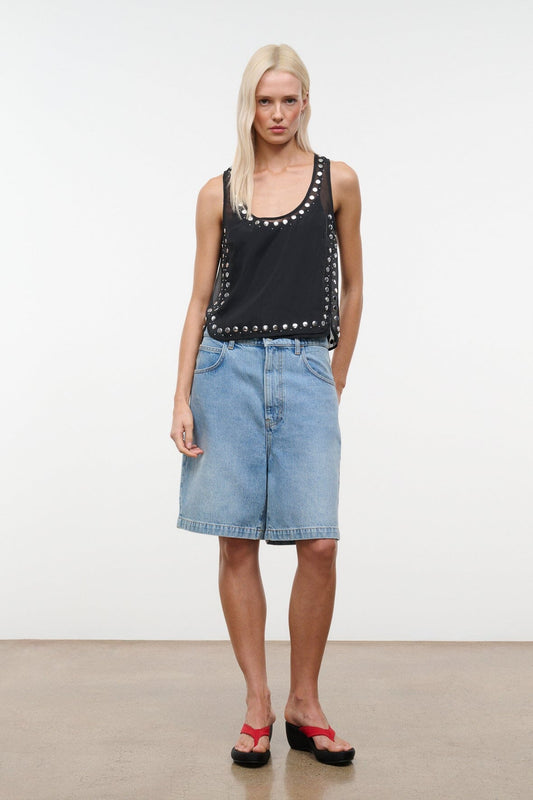 STAUD Clothing|New In Cara Top Black Studs