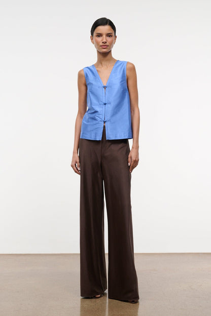 STAUD Clothing Sami Silk Top Coast