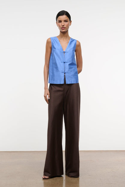 STAUD Clothing Sami Silk Top Coast