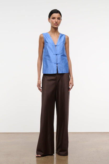 STAUD Clothing Sami Silk Top Coast