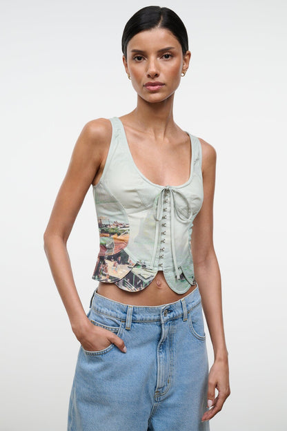 STAUD Clothing Vittoria Top Endless Summer