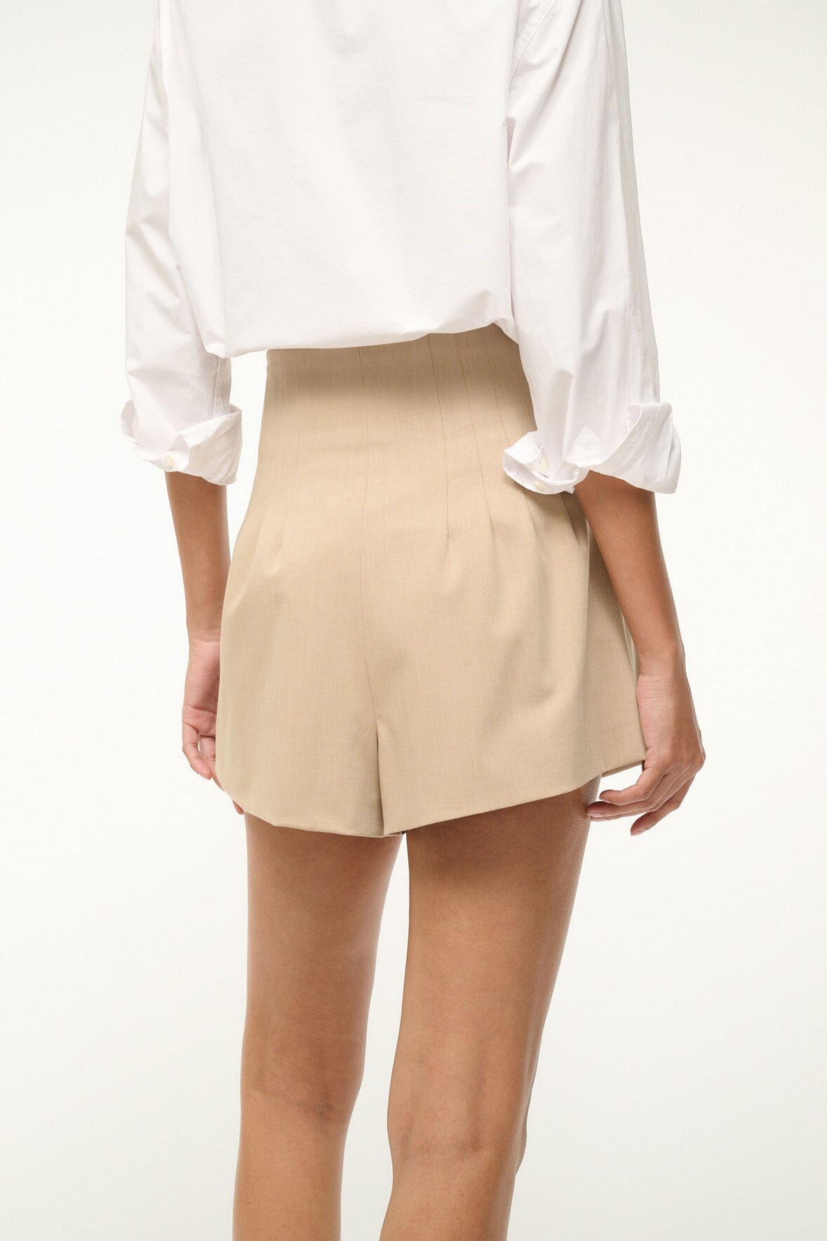 STAUD Clothing Magpie Shorts Stone