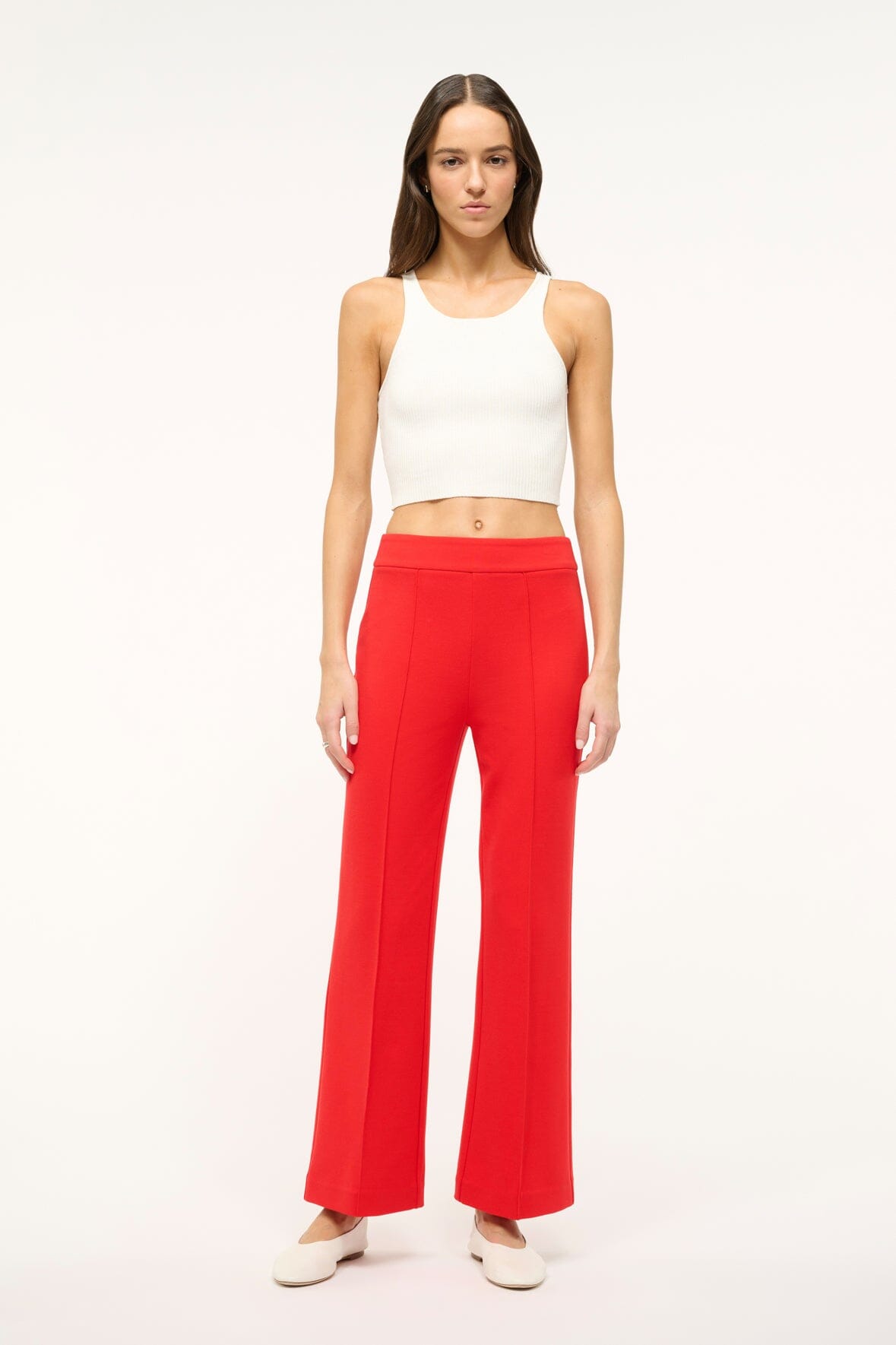 STAUD Clothing Knack Pant Red Rose