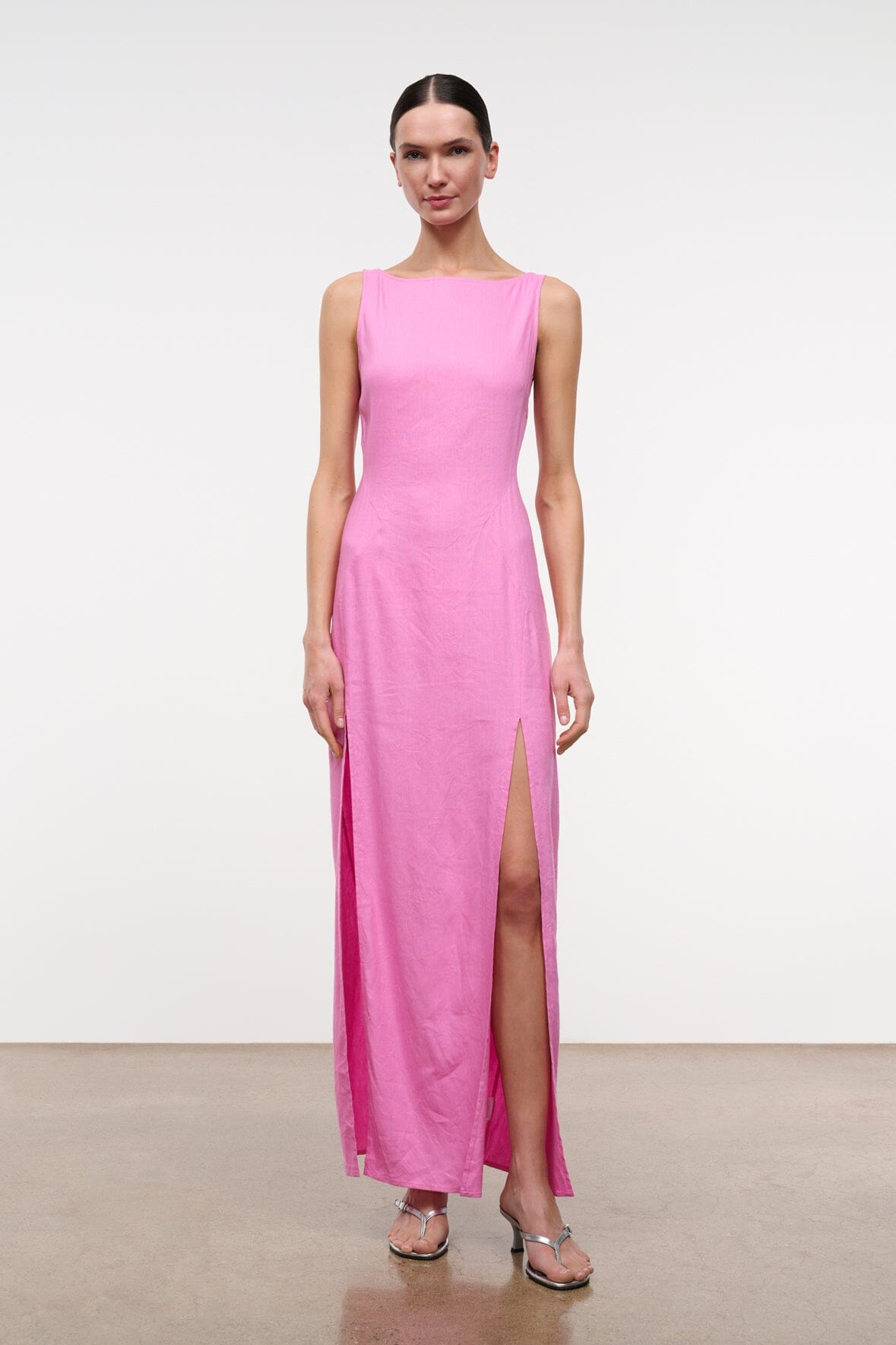 STAUD Dresses|Sale Costa Linen Dress Orchid