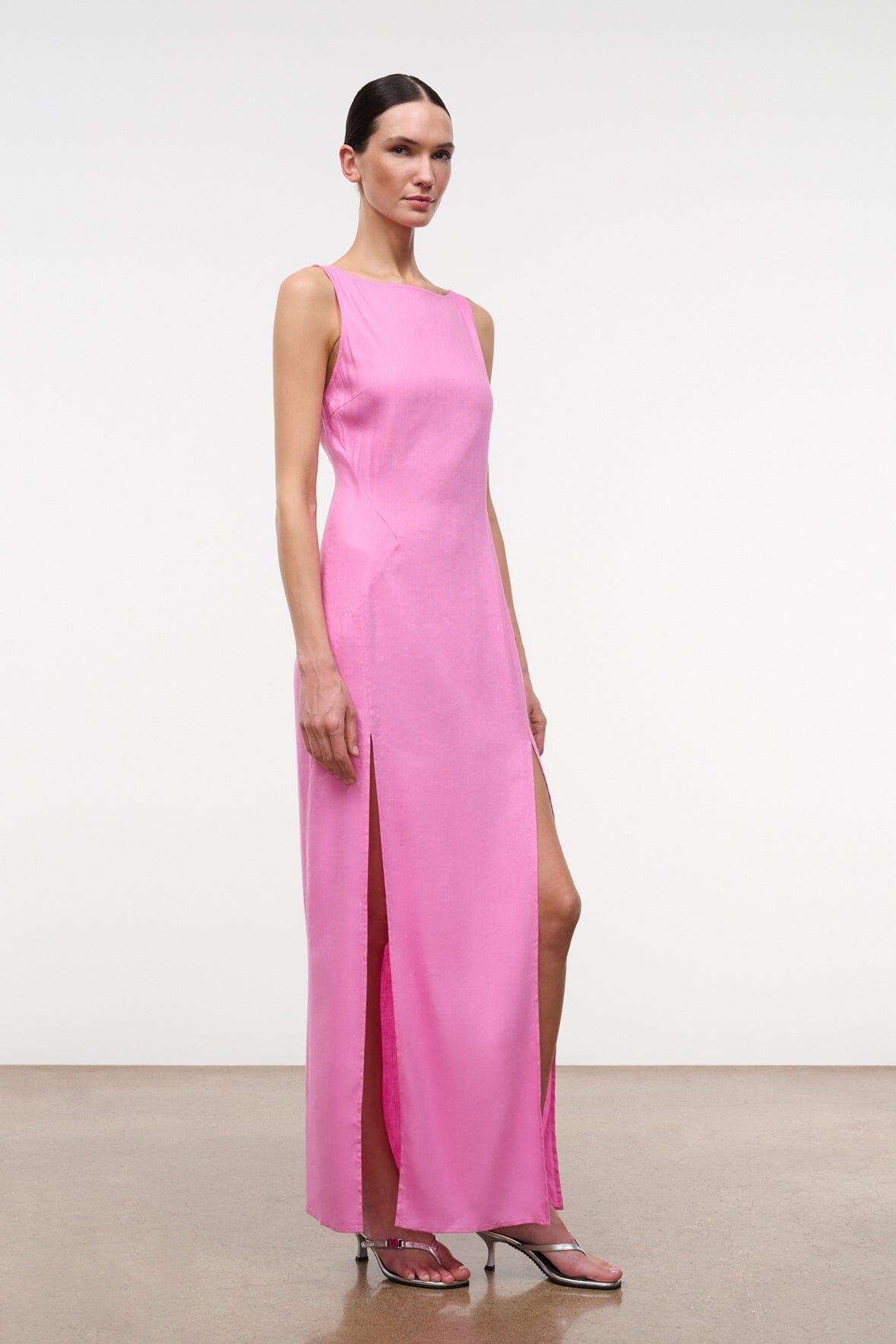 STAUD Dresses|Sale Costa Linen Dress Orchid