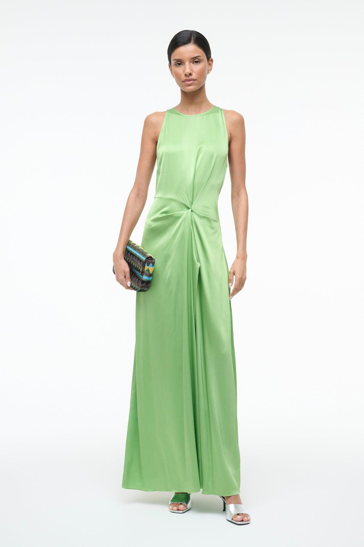 STAUD Dresses|Clothing Jaelyn Silk Dress Sprout